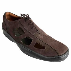 Michael Toschi Leather Lace-up Fisherman Breathable Oxfords Brown .5